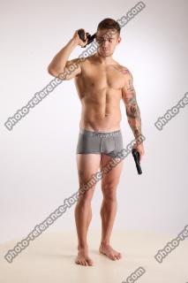 Piero Pose with Guns